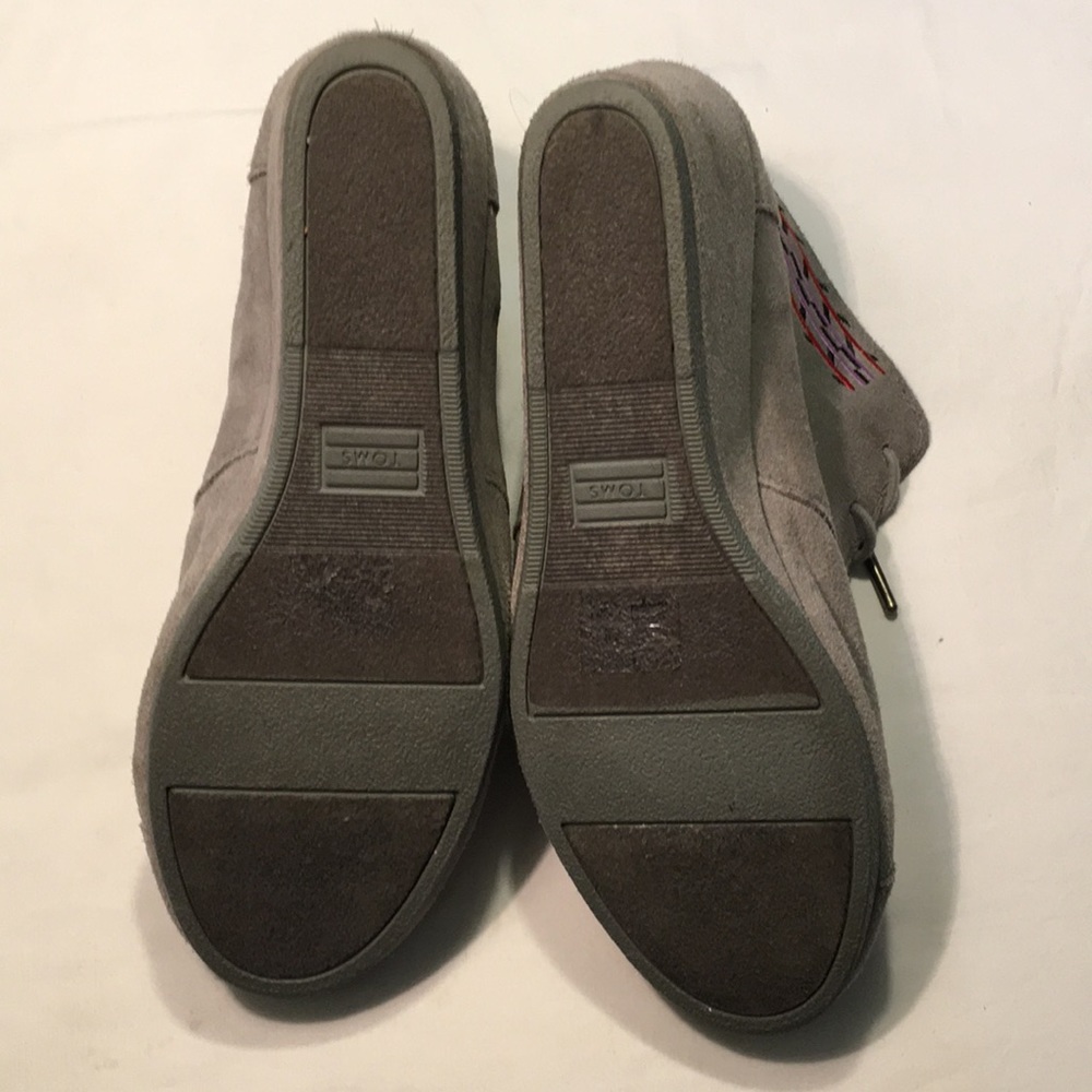 TOMS Sz 10 Embroidered Desert Wedge Ankle Booties - Picture 6 of 8
